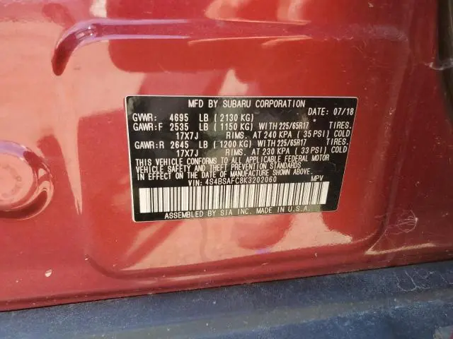 2019 SUBARU OUTBACK 2.5I PREMIUM  