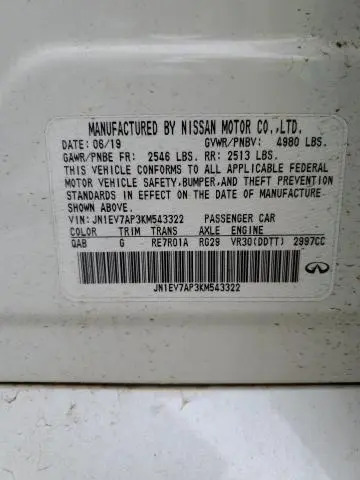 2019 INFINITI Q50 LUXE  