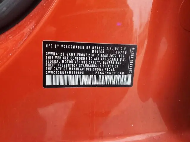 2019 VOLKSWAGEN JETTA S  