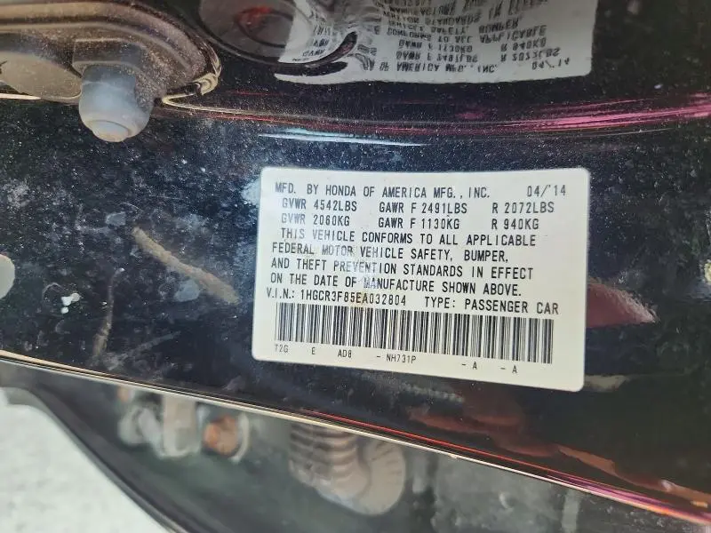 2014 HONDA ACCORD EXL  