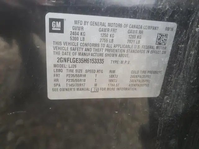 2017 CHEVROLET EQUINOX PREMIER  