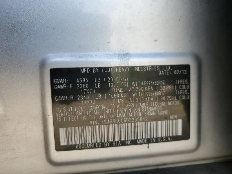 2013 SUBARU OUTBACK 2.5I PREMIUM  