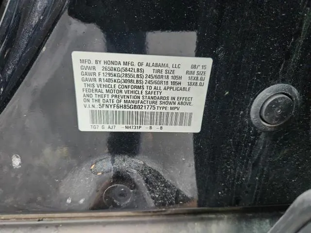 2016 HONDA PILOT EXL  