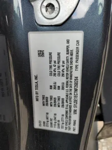 2022 TESLA MODEL 3 