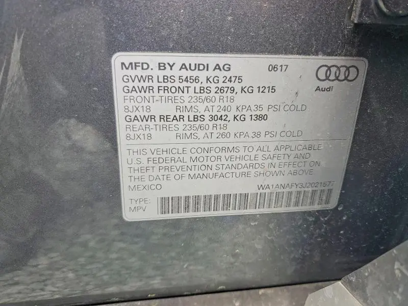 2018 AUDI Q5 PREMIUM  
