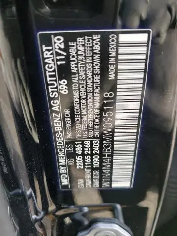 2021 MERCEDES-BENZ GLB 250 4MATIC  