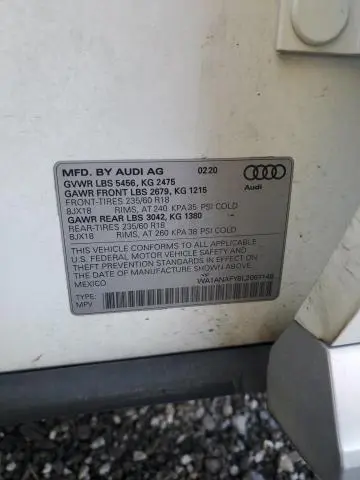 2020 AUDI Q5 PREMIUM  