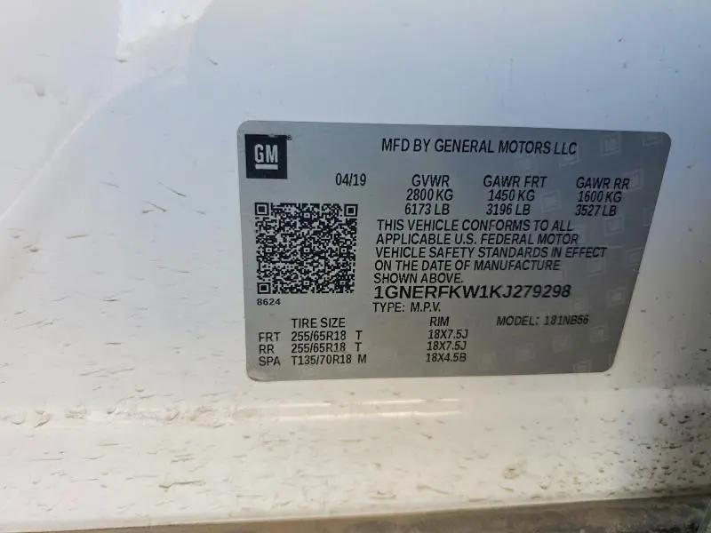 2019 CHEVROLET TRAVERSE LS  