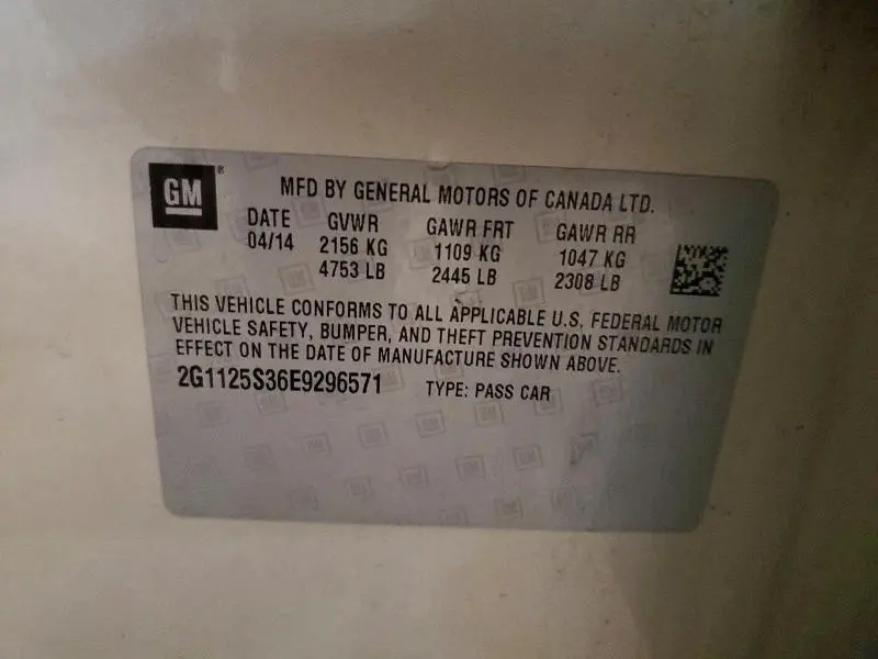 2014 CHEVROLET IMPALA LT  