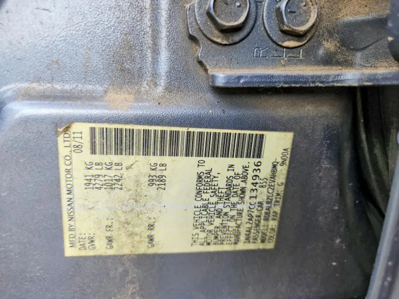 2012 NISSAN ALTIMA 2.5  