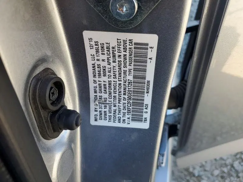 2016 HONDA CIVIC LX  