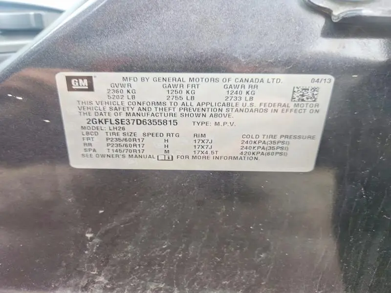 2013 GMC TERRAIN SLE  