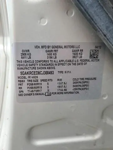 2012 BUICK ENCLAVE   