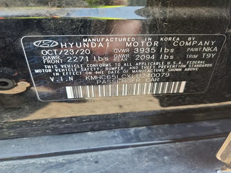 2020 HYUNDAI IONIQ BLUE  