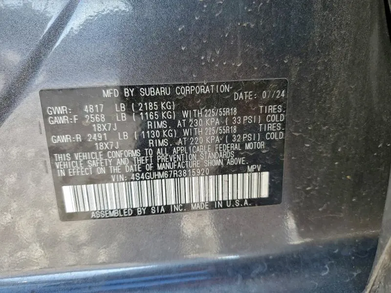 2024 SUBARU CROSSTREK LIMITED  