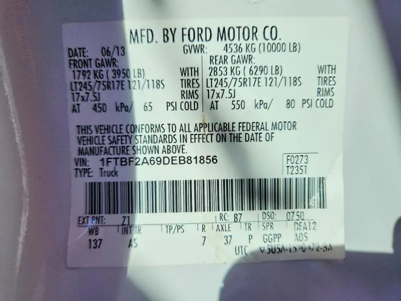 2013 FORD F250 SUPER DUTY  