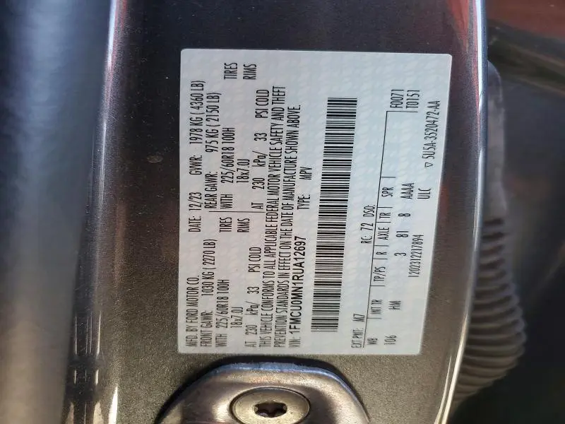 2024 FORD ESCAPE ST LINE  