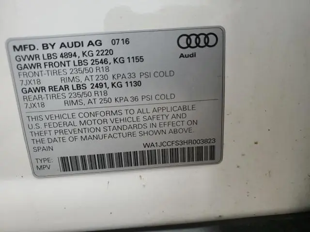 2017 AUDI Q3 PREMIUM PLUS  