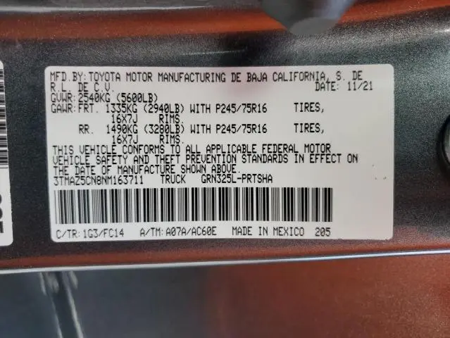 2022 TOYOTA TACOMA DOUBLE CAB  