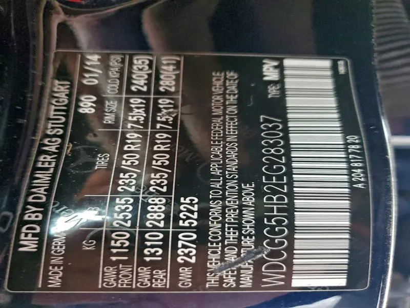 2014 MERCEDES-BENZ GLK 350  