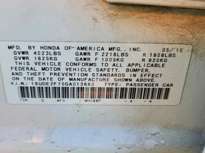 2016 ACURA ILX PREMIUM  