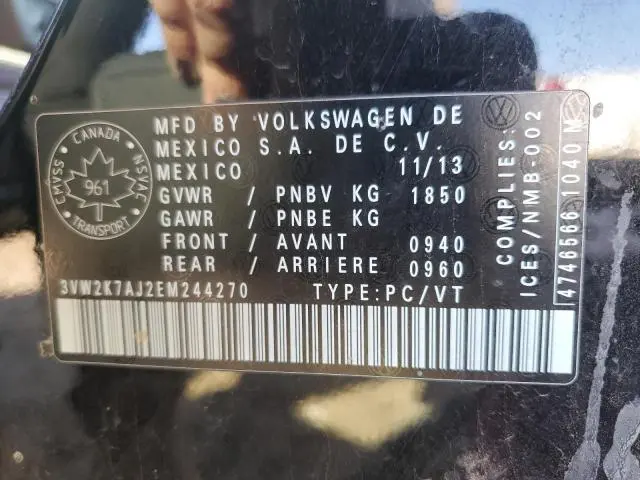 2014 VOLKSWAGEN JETTA BASE  