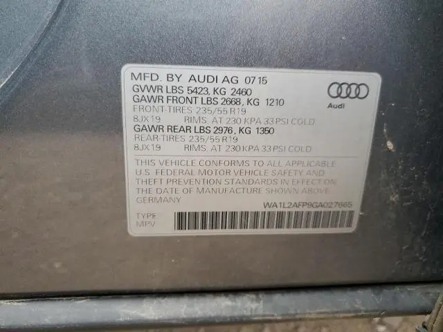 2016 AUDI Q5 PREMIUM PLUS