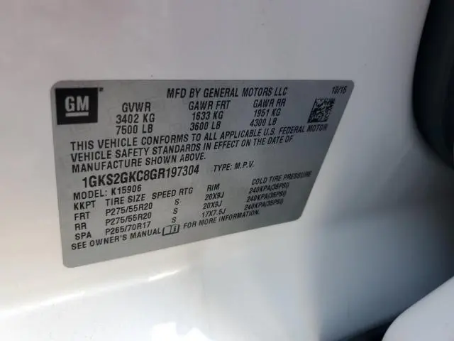 2016 GMC YUKON XL K1500 SLT  