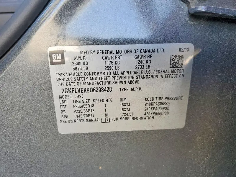 2013 GMC TERRAIN SLT  