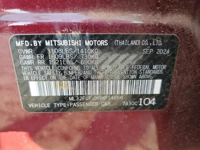 2024 MITSUBISHI MIRAGE G4 ES
