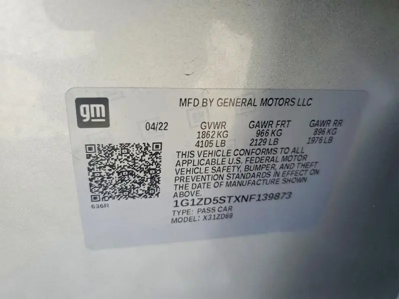 2022 CHEVROLET MALIBU LT  