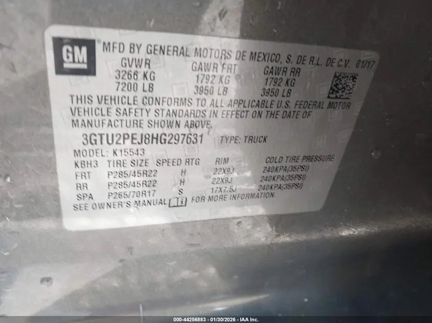 2017 GMC SIERRA 1500 DENALI