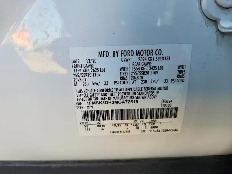 2021 FORD EXPLORER XLT  
