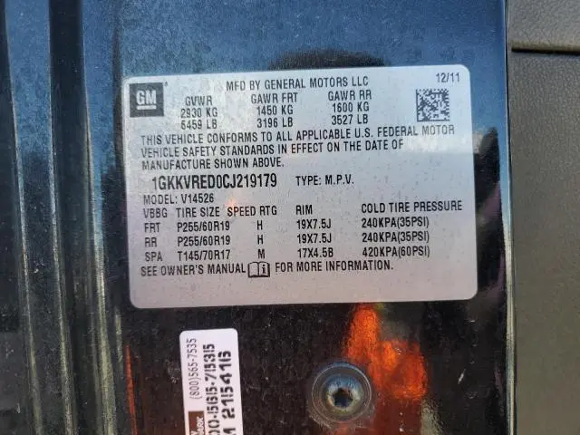 2012 GMC ACADIA SLT-1  