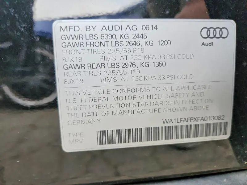 2015 AUDI Q5 PREMIUM PLUS  