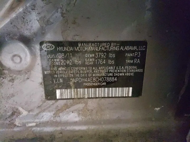 2012 HYUNDAI ELANTRA GLS  