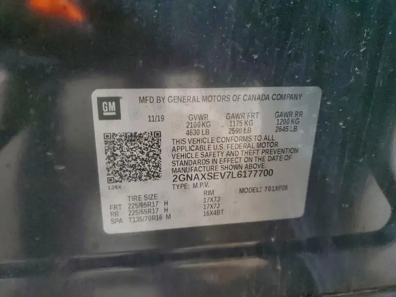 2020 CHEVROLET EQUINOX LS  