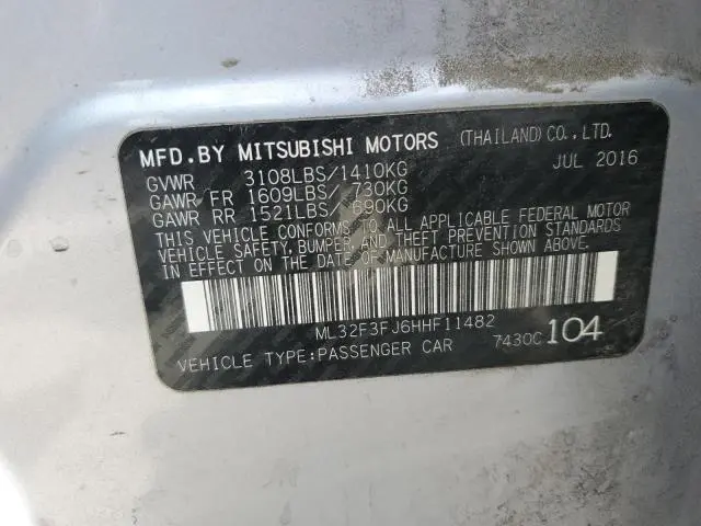 2017 MITSUBISHI MIRAGE G4 ES  