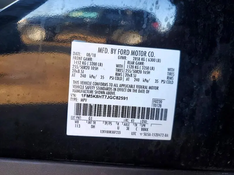 2018 FORD EXPLORER PLATINUM  