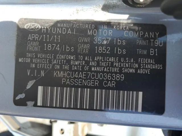 2012 HYUNDAI ACCENT GLS  