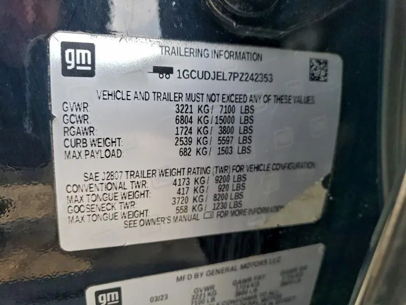 2023 CHEVROLET SILVERADO K1500 HIGH COUNTRY  