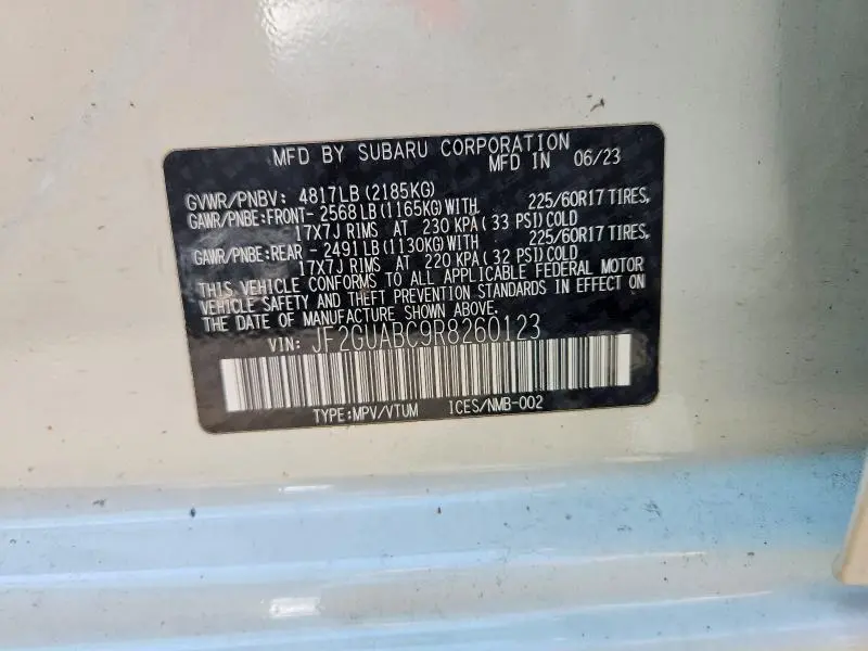 2024 SUBARU CROSSTREK BASE  