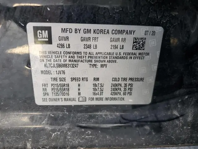2021 CHEVROLET TRAX 1LT  