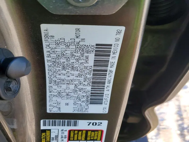 2011 TOYOTA TACOMA DOUBLE CAB  