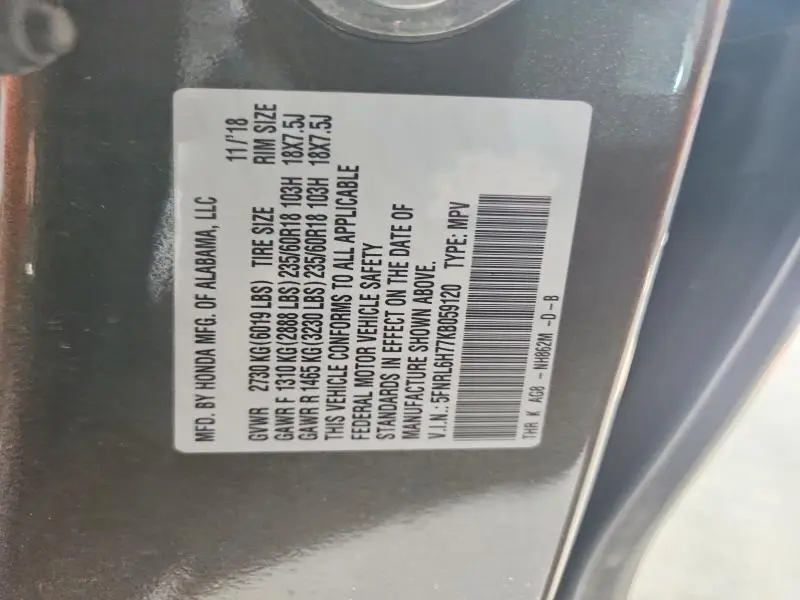 2019 HONDA ODYSSEY EXL  