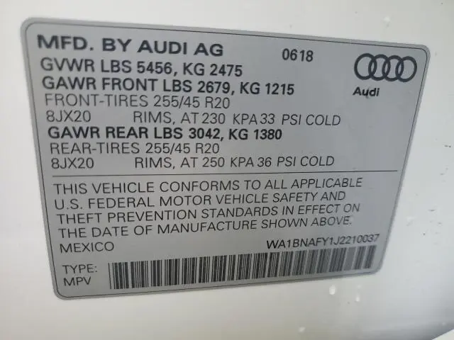 2018 AUDI Q5 PREMIUM PLUS  