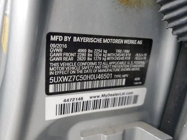 2017 BMW X3 SDRIVE28I  