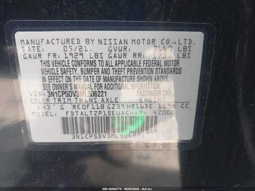 2021 NISSAN KICKS SR XTRONIC CVT