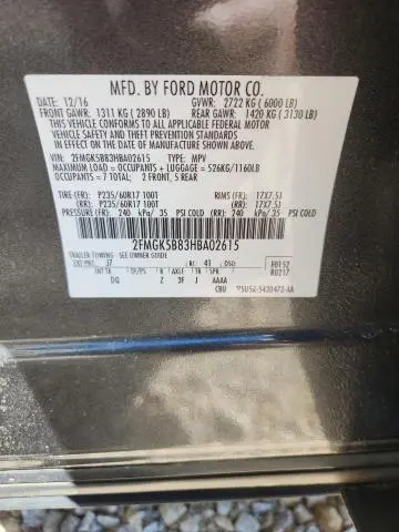 2017 FORD FLEX SE  
