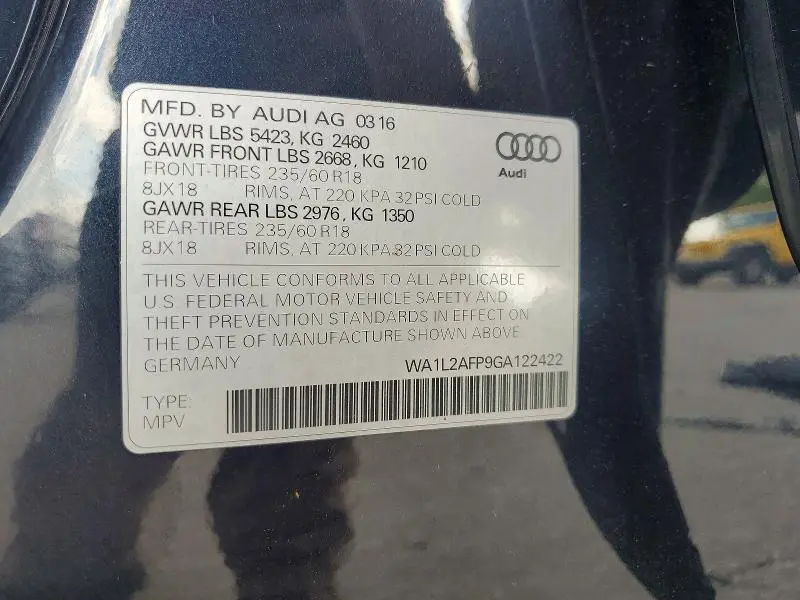 2016 AUDI Q5 PREMIUM PLUS  